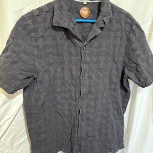 Common People Gray Patterned Button Down Men’s Shirt